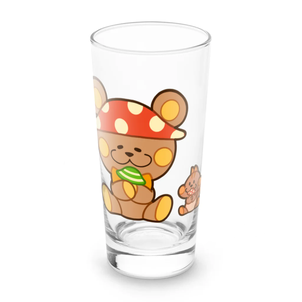 レタ(LETA)のぬいクマちゃんのキノコがり Long Sized Water Glass :front