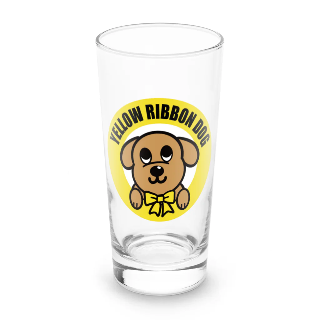 Yellow Ribbon Dog ShopのイエローリボンドッグのボンちゃんJr. Long Sized Water Glass :front