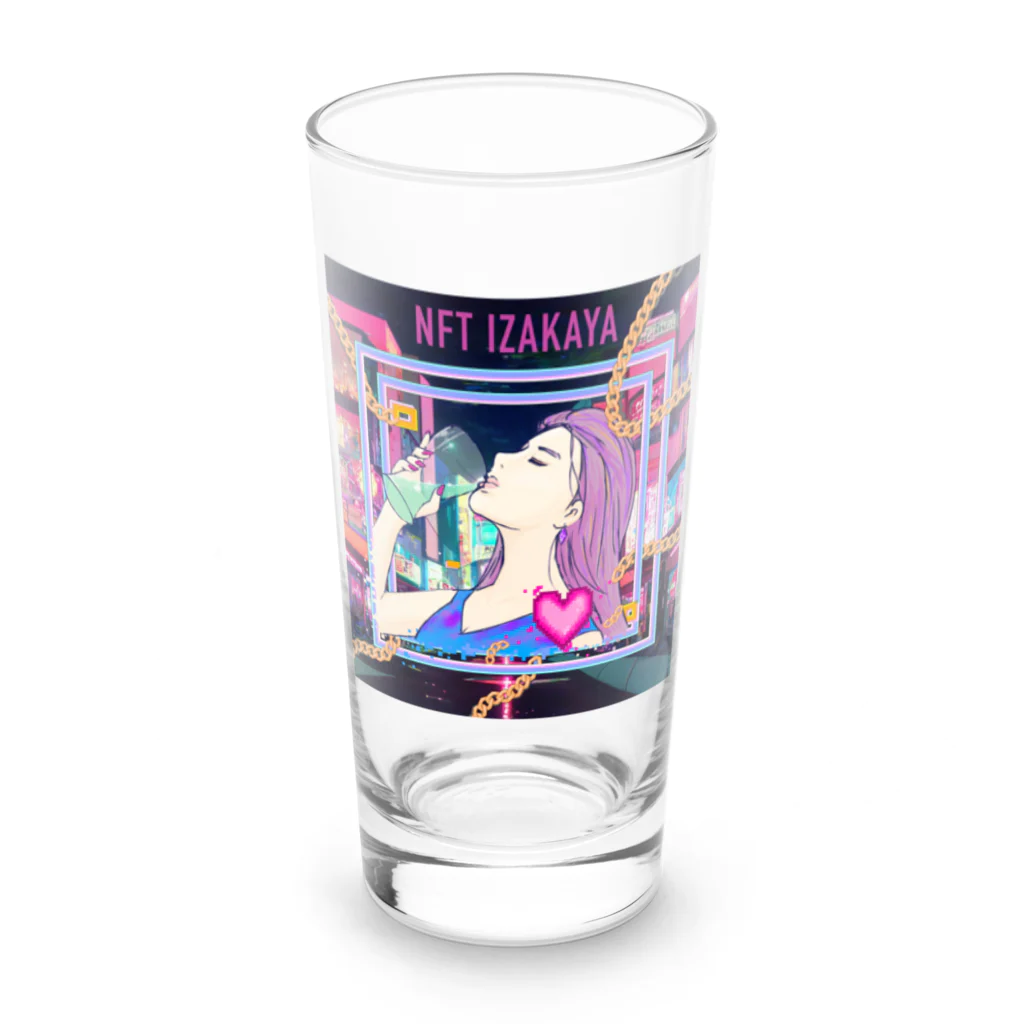 KOKI【CUTE POOPS NFTs】2コレ展開&NFT居酒屋オーナーのNFT IZAKAYA Goods Long Sized Water Glass :front