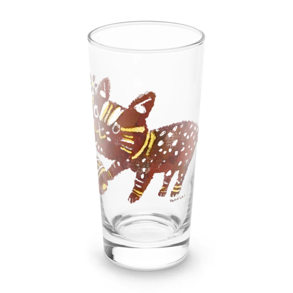 ヤマサキ堂の石虎ちゃん Long Sized Water Glass :front