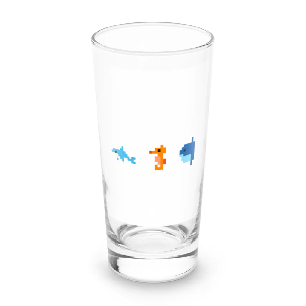 GRITの粗ドット絵・海の生き物シリーズ Long Sized Water Glass :front