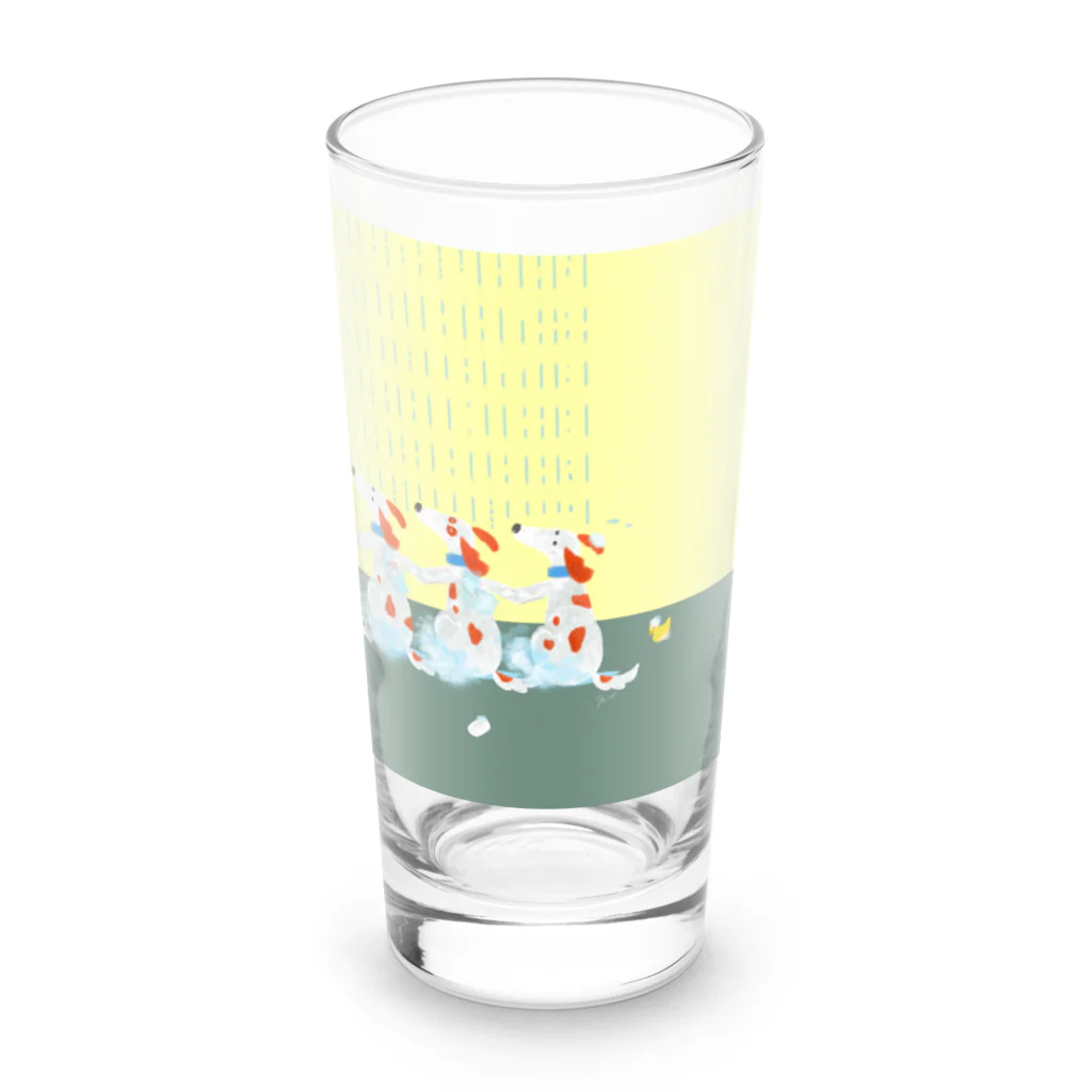 Shiro🍎のシャワーわんちゃん Long Sized Water Glass :front