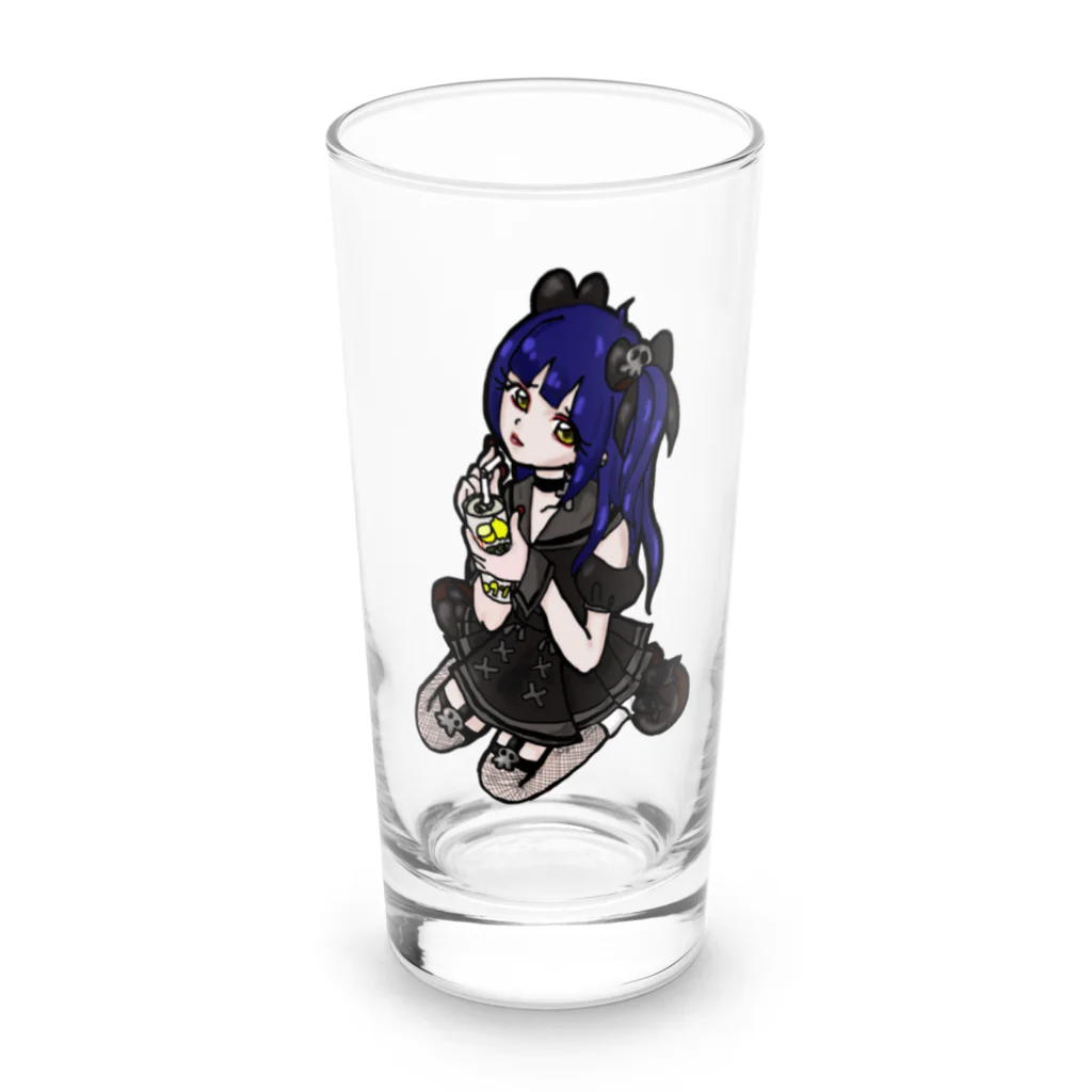 あやしいおばさん くろまめさんの○ュアアルコール（スト○ロ） Long Sized Water Glass :front