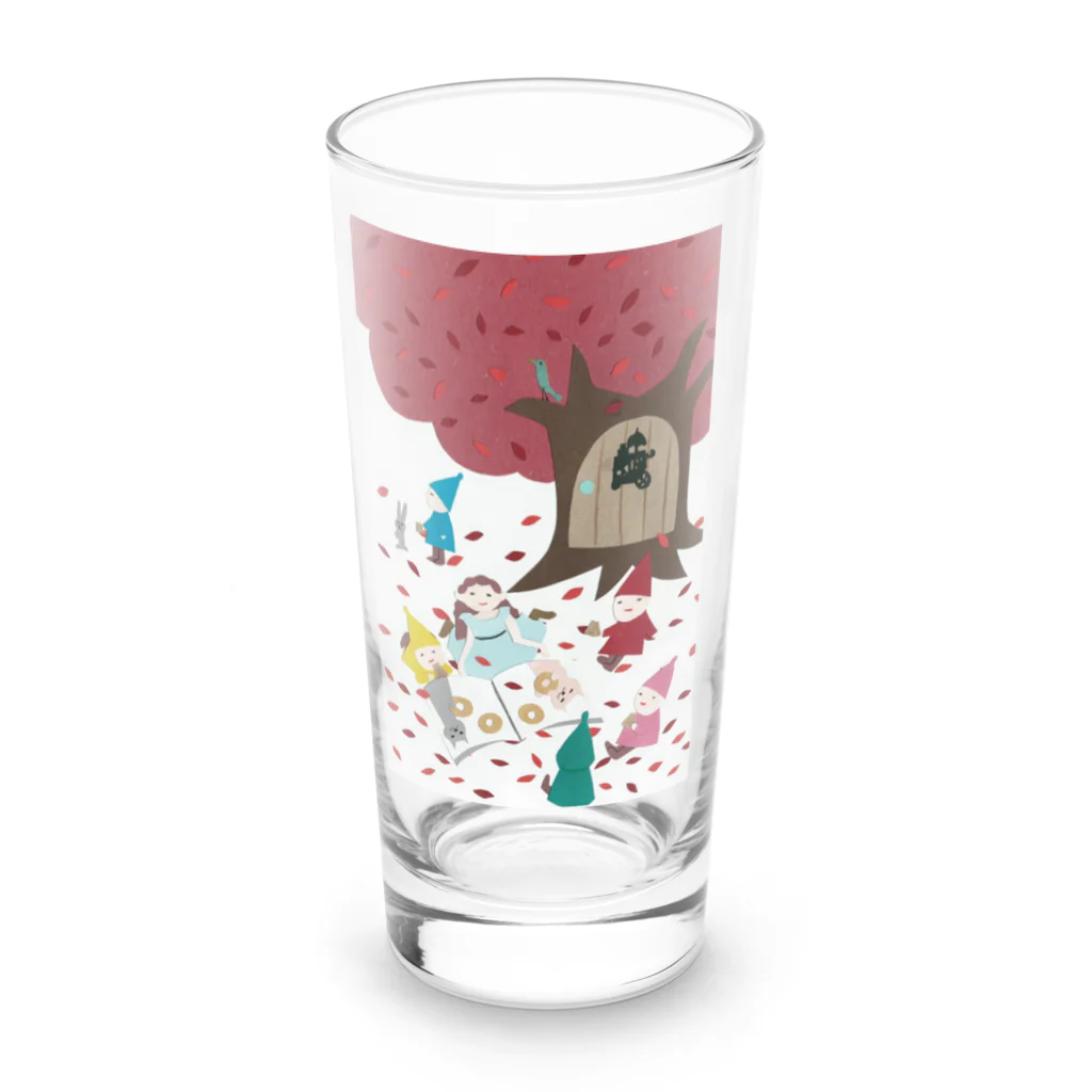 tsukikuroのバウムクーヘン工房CAZAN　おおきなあかい木のしたで Long Sized Water Glass :front