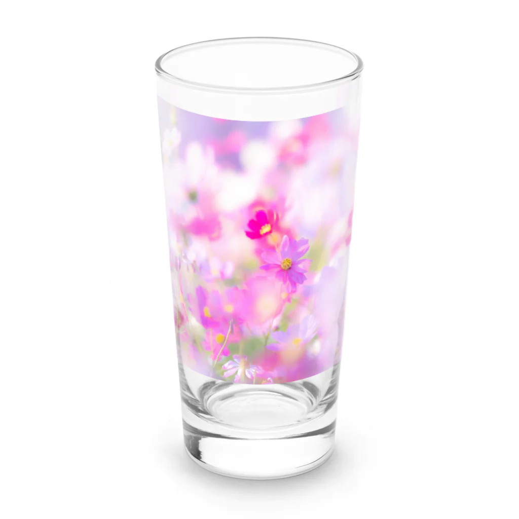 最終進化的量産型良のピンクノコスモス Long Sized Water Glass :front