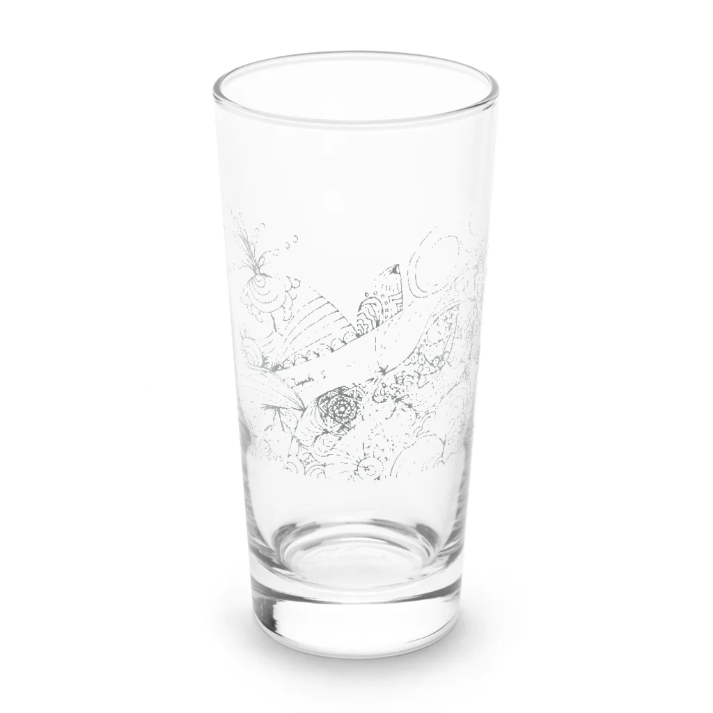 癒しの雅(みやび)の光の海のくじらくん2 Long Sized Water Glass :front