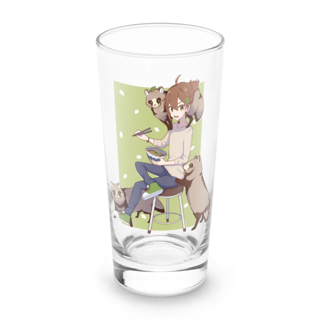 ぱすたてるかるぼのたぬき Long Sized Water Glass :front