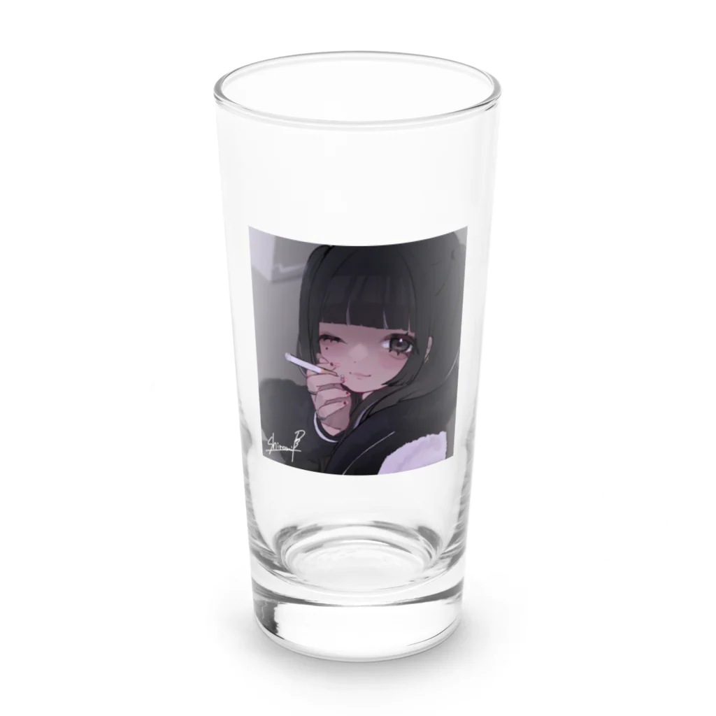 荒波しろみの463g Long Sized Water Glass :front