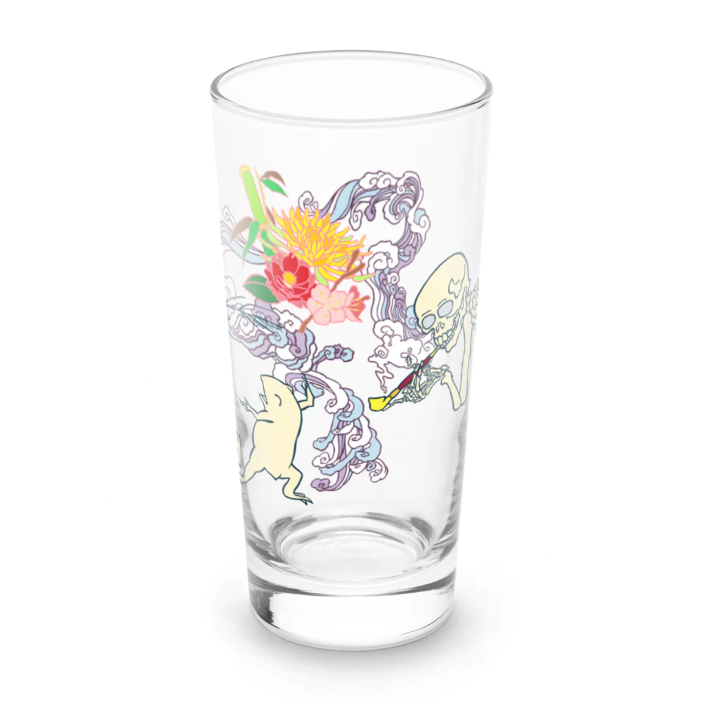 GOODS SHOP【そぞろな小窓】 SUZURI店の【ソイヤッ‼】 Long Sized Water Glass :front