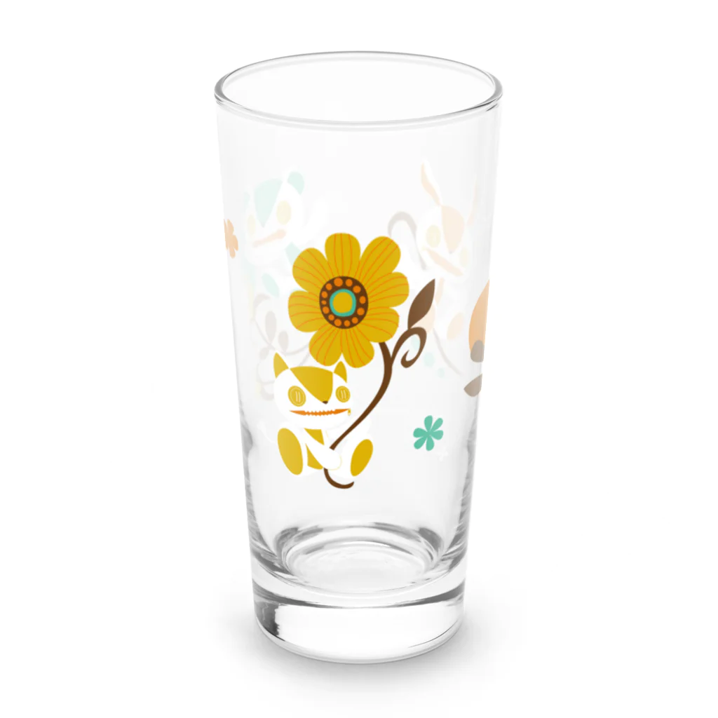 fluffyzipのfluffyzip レトロフラワー Long Sized Water Glass :front