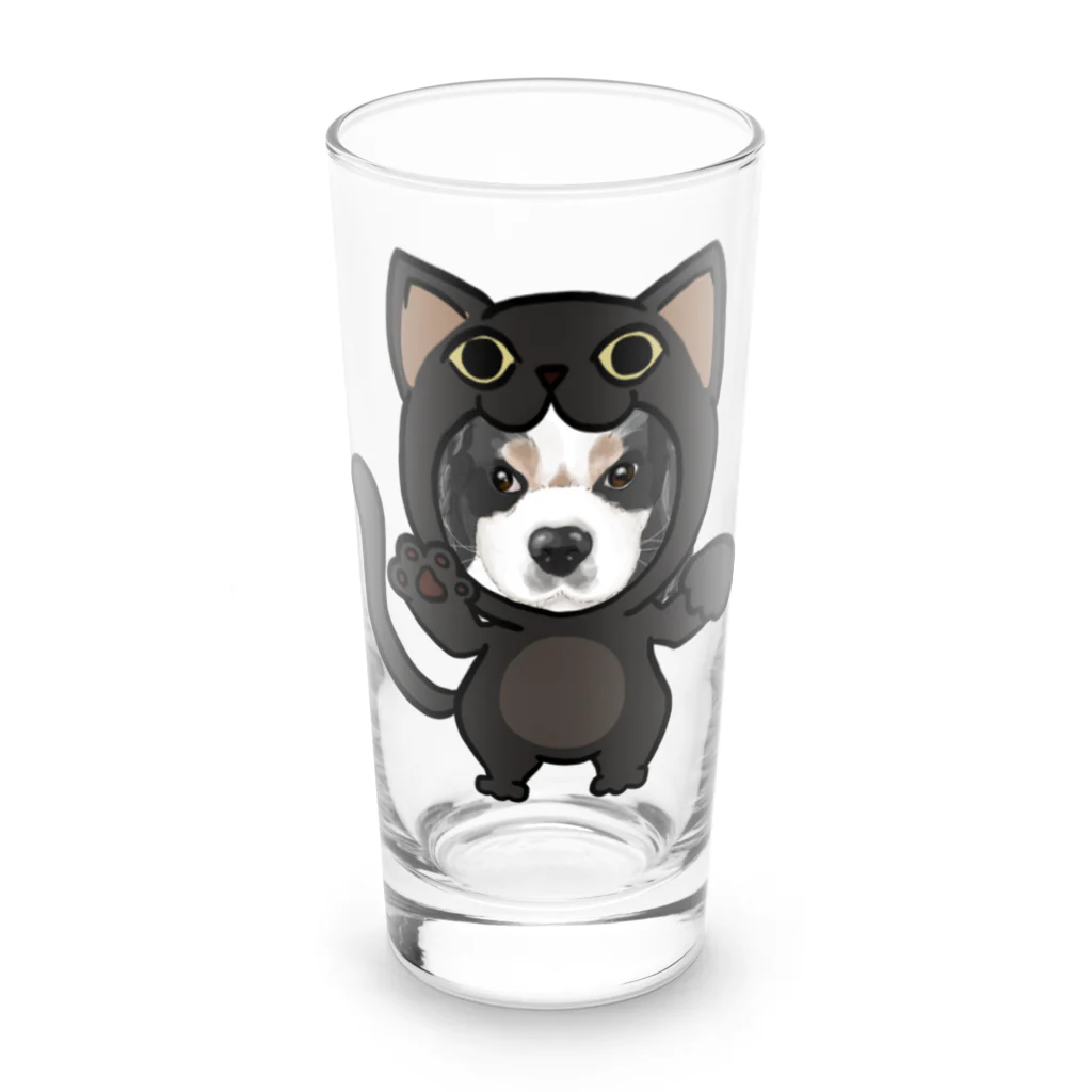 みきぞーん｜保護猫 ミッキー画伯と肉球とおともだちのmaruku Long Sized Water Glass :front