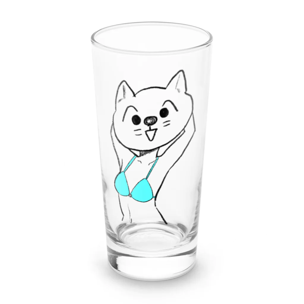 バニラ味の砂場のねこちゃん Long Sized Water Glass :front