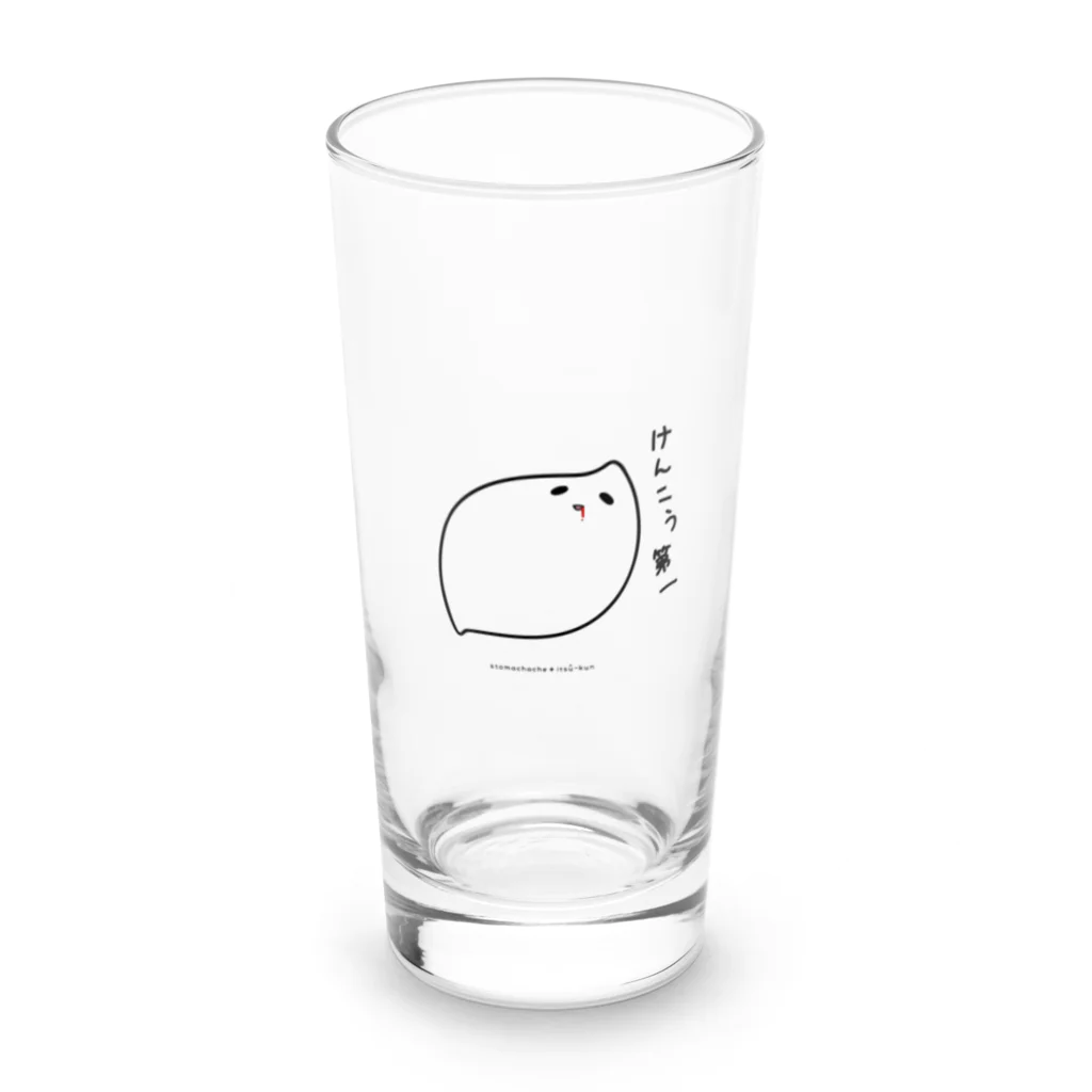 もやしWORKSの胃痛くん【ほぼ白黒ver】 Long Sized Water Glass :front