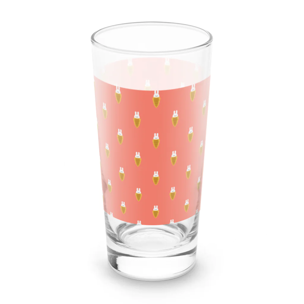 パンニマルの囚われうさぎ パターン ピンクver. Long Sized Water Glass :front