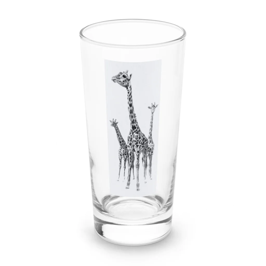 しゃけぶり店のkawaii-giraffe【家族】 Long Sized Water Glass :front