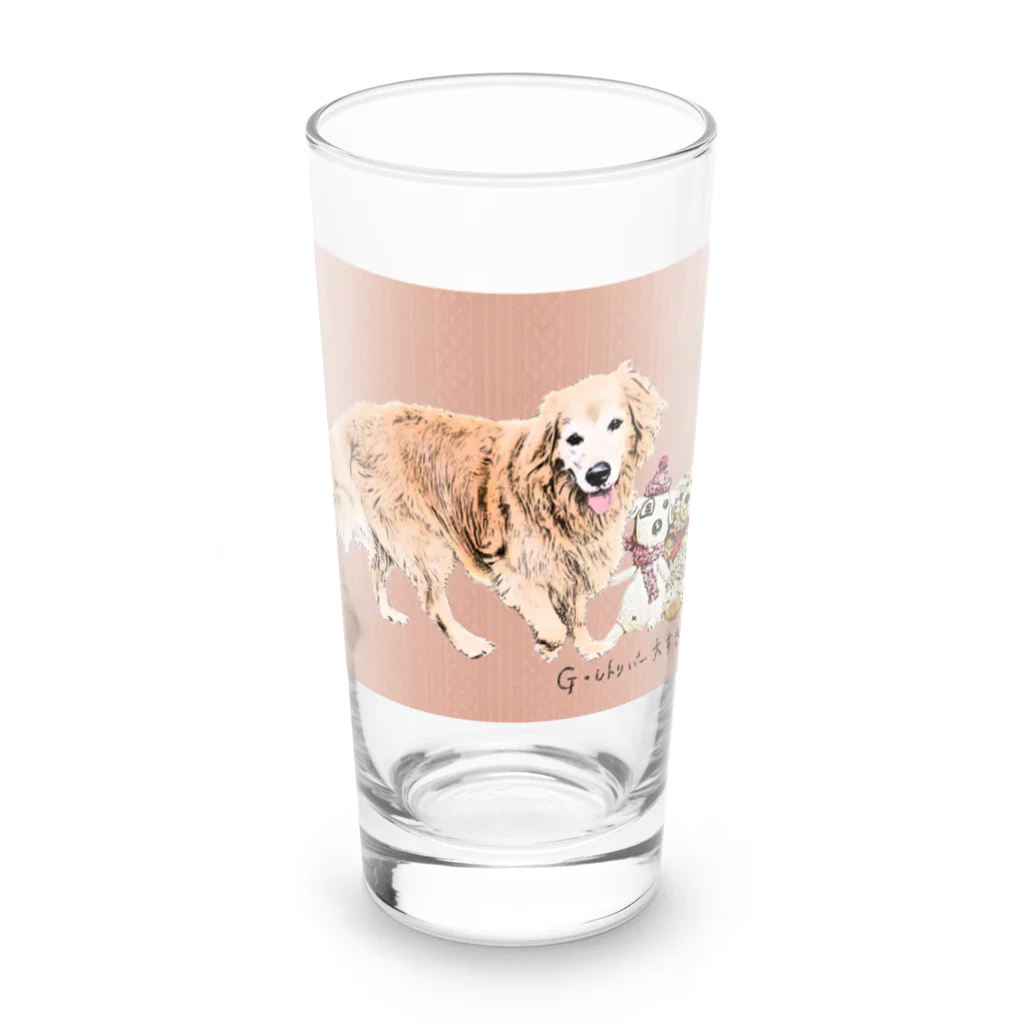 アウトドア大好き秋田犬の◇G・レトリバー大すき🐾◇ Long Sized Water Glass :front