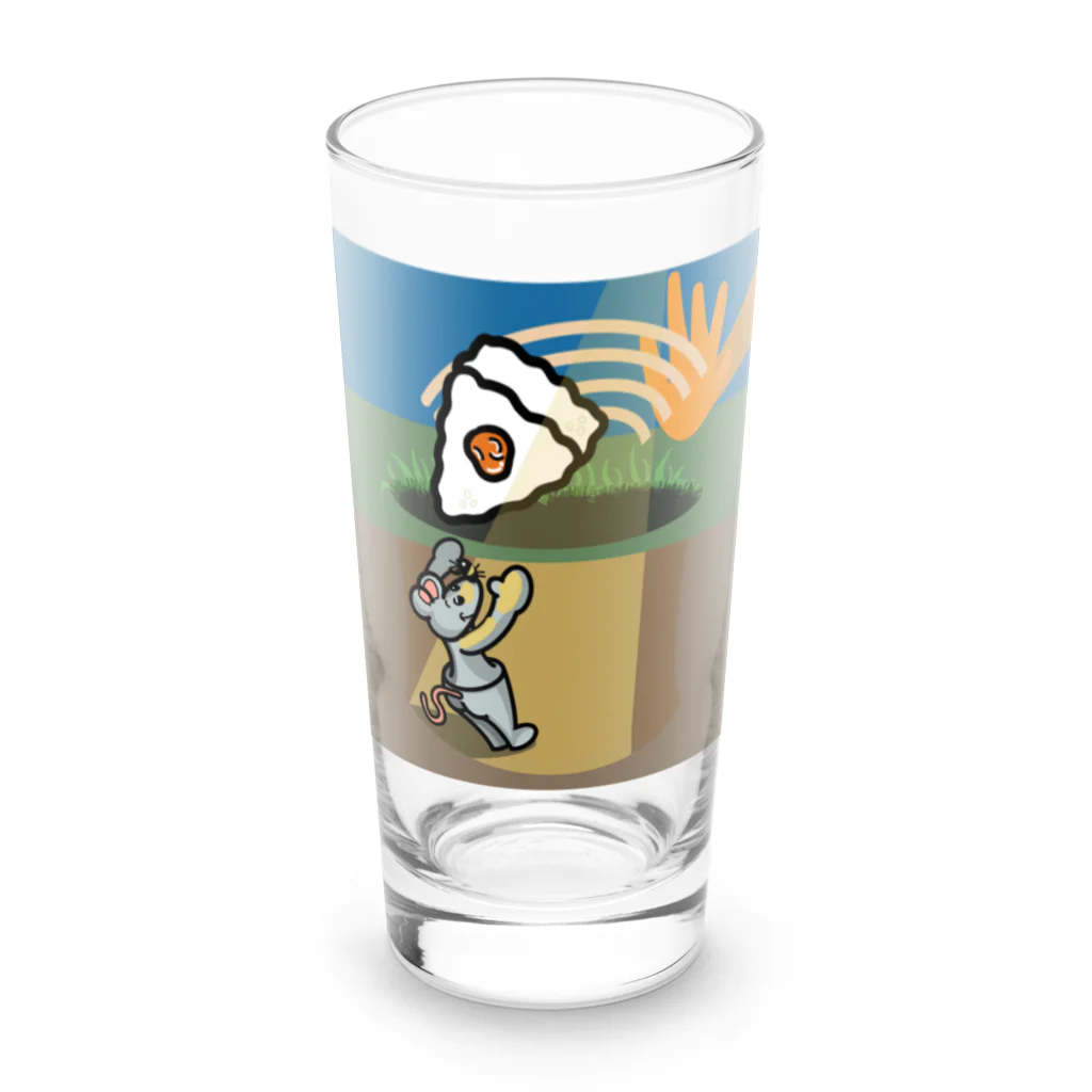 ときめきの源のおむすび　ころりん　すっとんとん Long Sized Water Glass :front