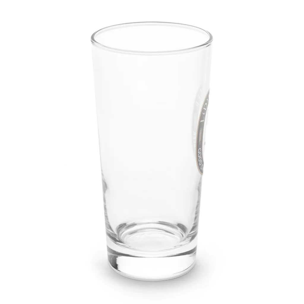 豆鳩雑貨店の豆鳩ビアグラス（黒） Long Sized Water Glass :front