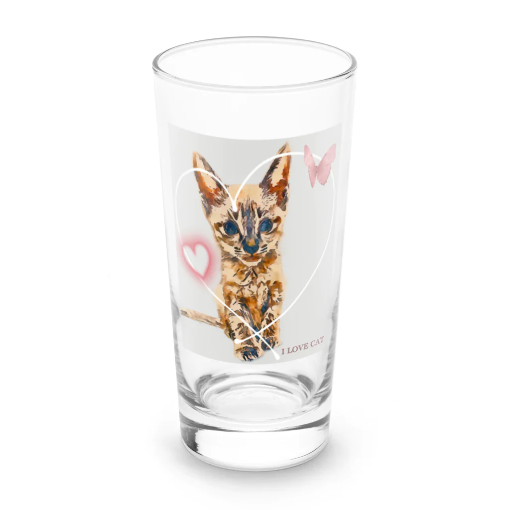 猫王国のいつも一緒 Long Sized Water Glass :front