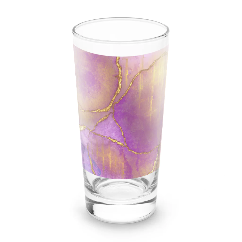 Sarah DesignsのSarah Designs Signature - Pink n Gold Drops Long Sized Water Glass :front