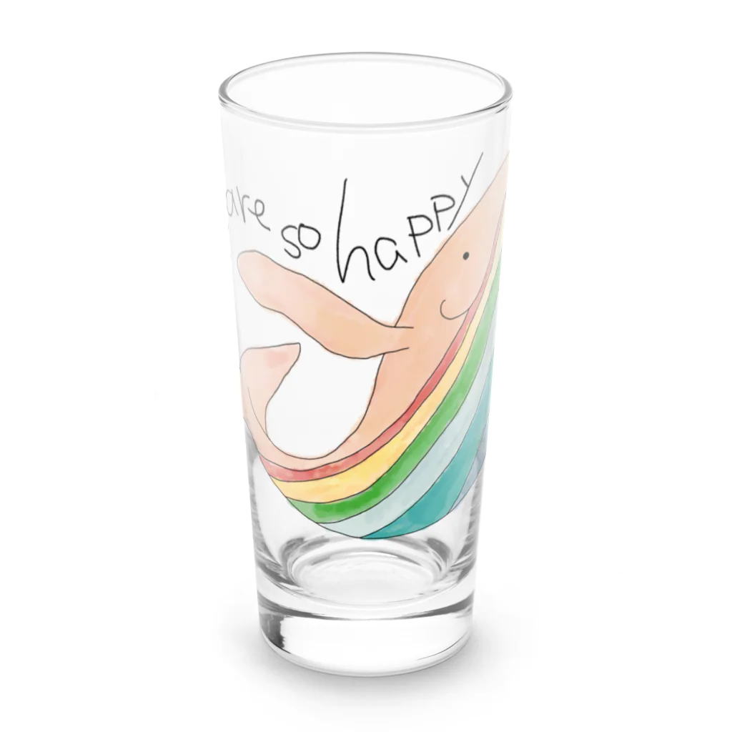 SUNRISE SOUNDのレインボークジラ Long Sized Water Glass :front