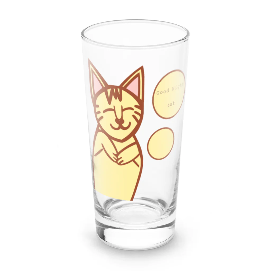 aiueoneko358のおやすみ猫 Long Sized Water Glass :front