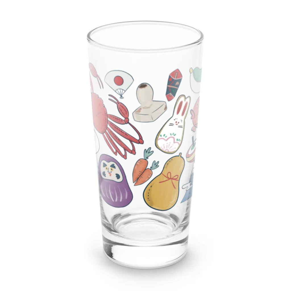 イカラシ　ツカサのぎゅっ正月 Long Sized Water Glass :front