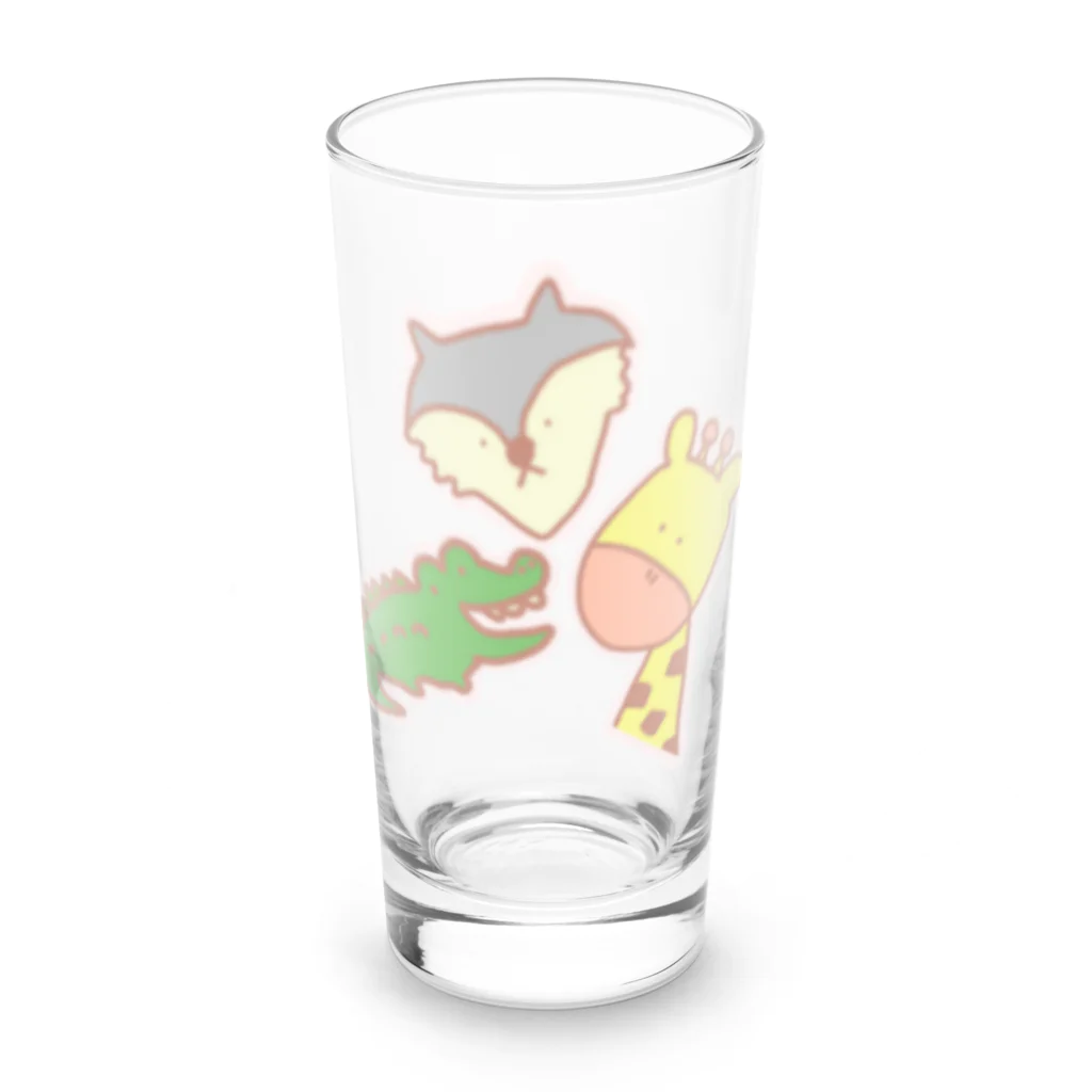 chikoショップのわに おおかみ きりん Long Sized Water Glass :front