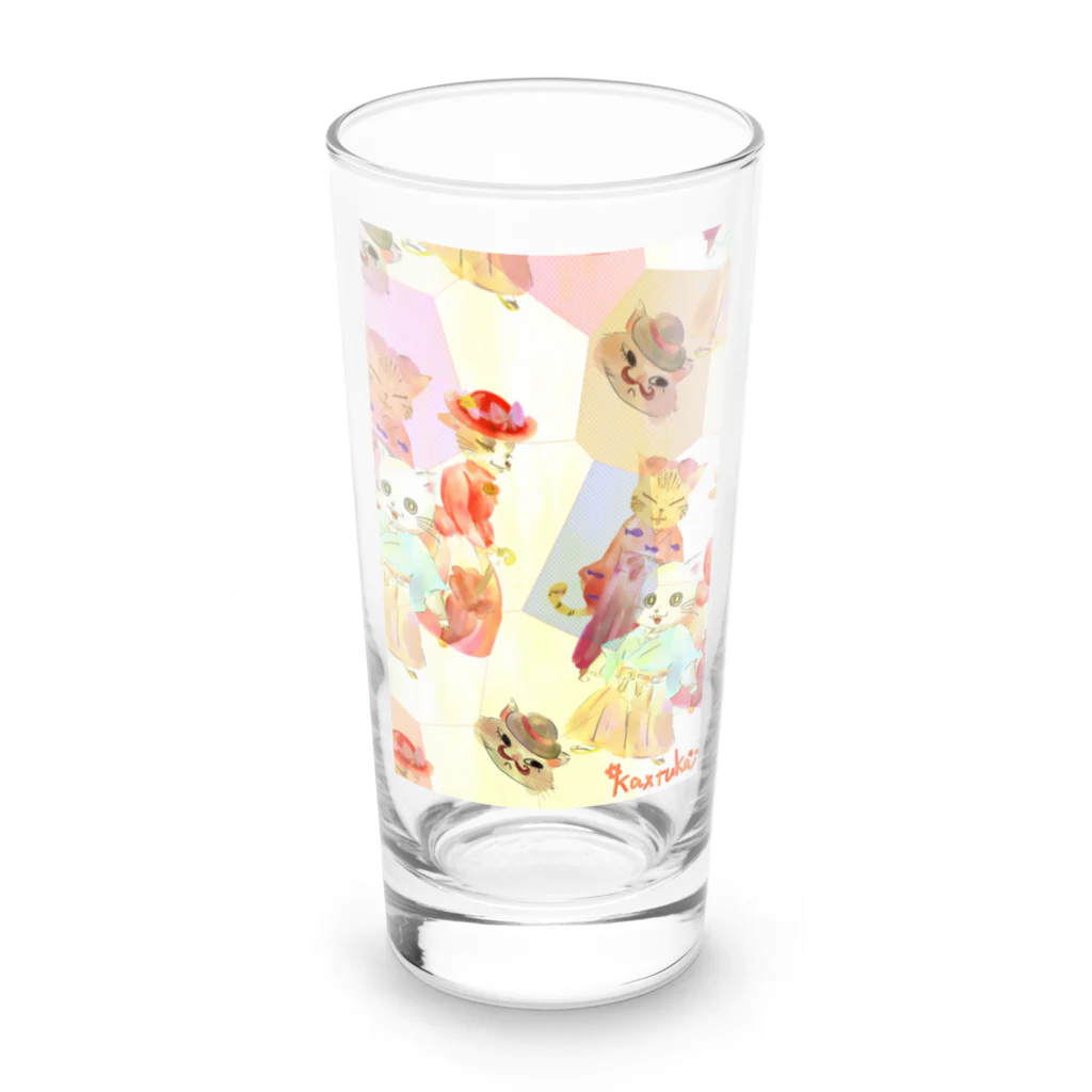 kaxtukaの猫ロマ Long Sized Water Glass :front