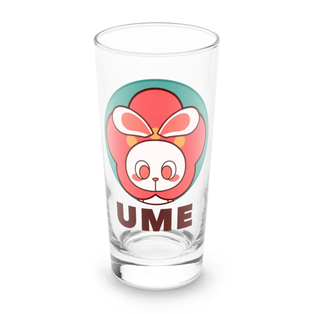 レタ(LETA)のぽっぷらうさぎ(UME・緑) Long Sized Water Glass :front