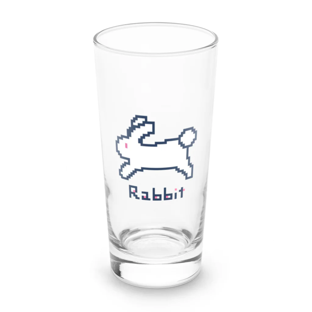 なでしこ@デザインのドット絵うさぎ Long Sized Water Glass :front