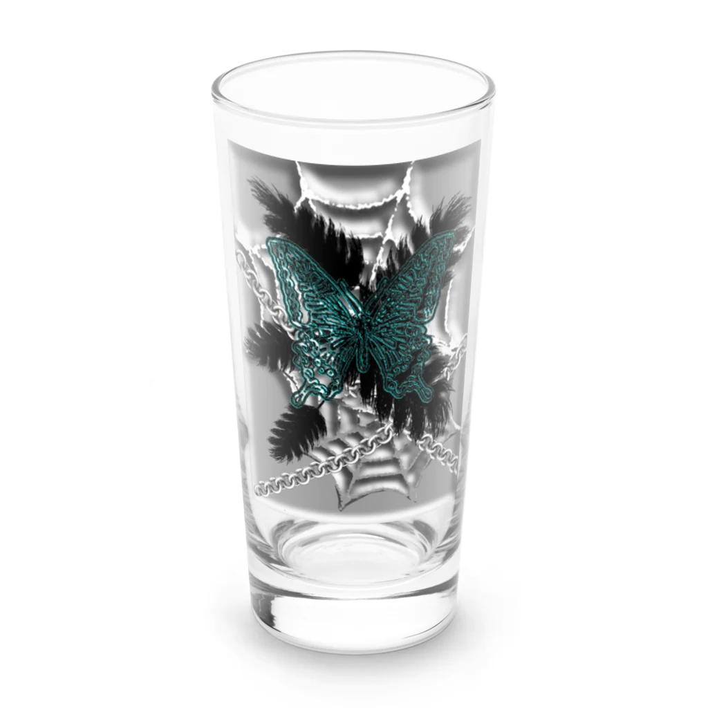 Ｒinkの蝶とBird’s wings  Long Sized Water Glass :front