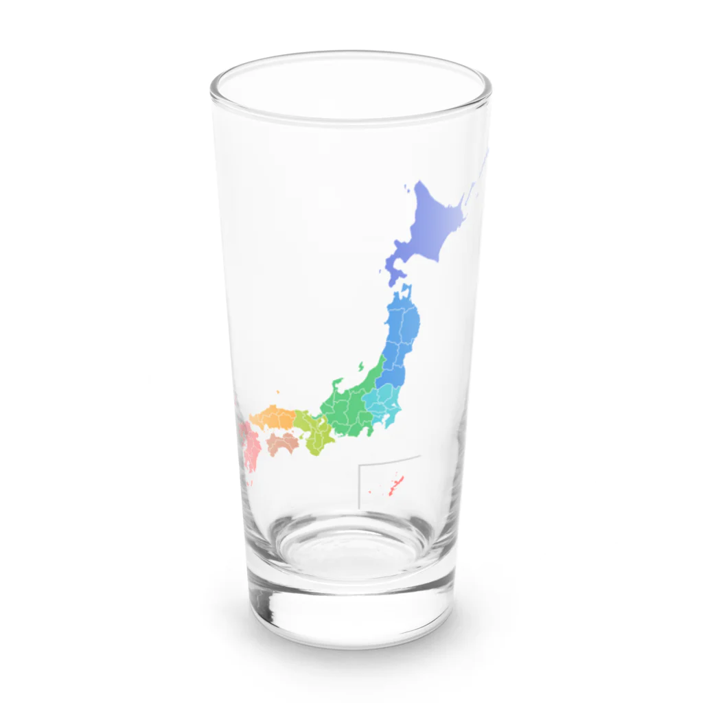 mon  parfaitの日本地図柄シリーズ ロンググラス前面