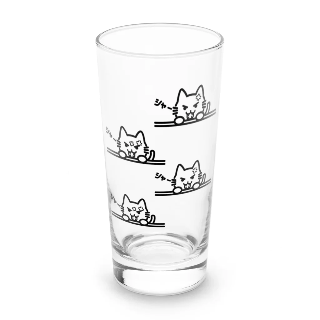 楽猫楽描しげ屋のシャーシャー Long Sized Water Glass :front