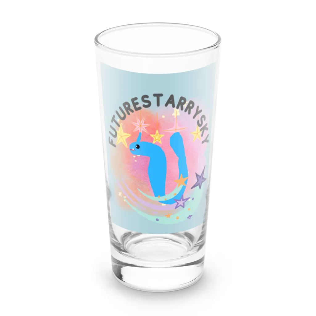 Future Starry Skyの青いドラゴン🐉 Long Sized Water Glass :front