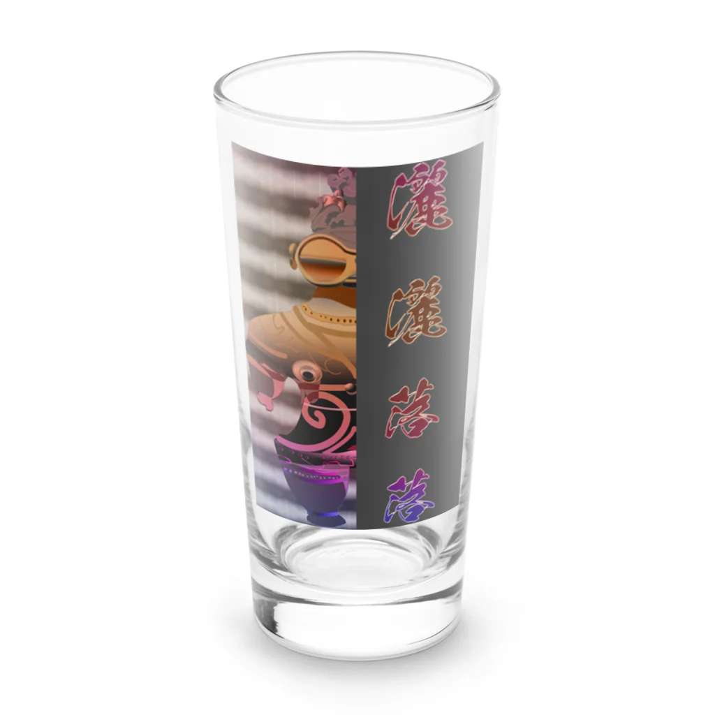 PALA's SHOP　cool、シュール、古風、和風、の土偶　「灑灑落落」 Long Sized Water Glass :front