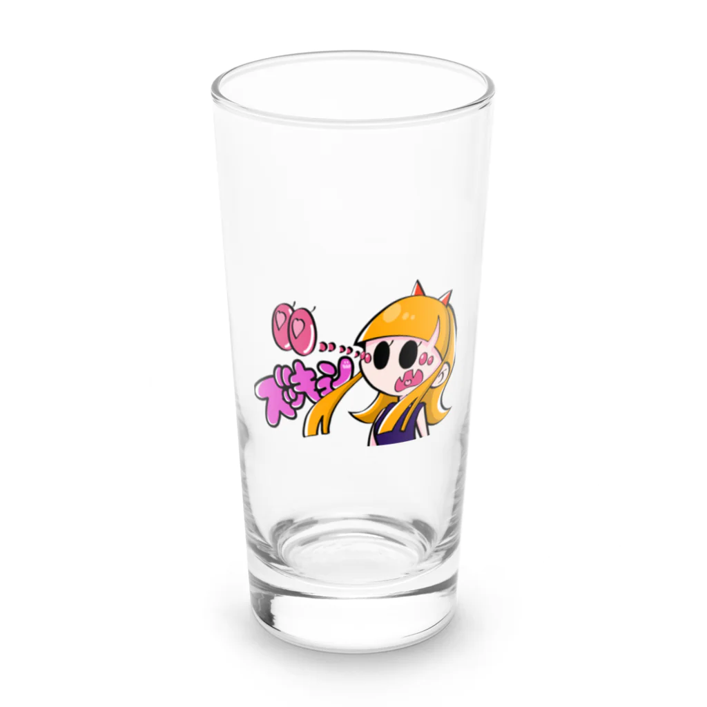 MOG WORK'sのずっきゅんもくりちゃん Long Sized Water Glass :front