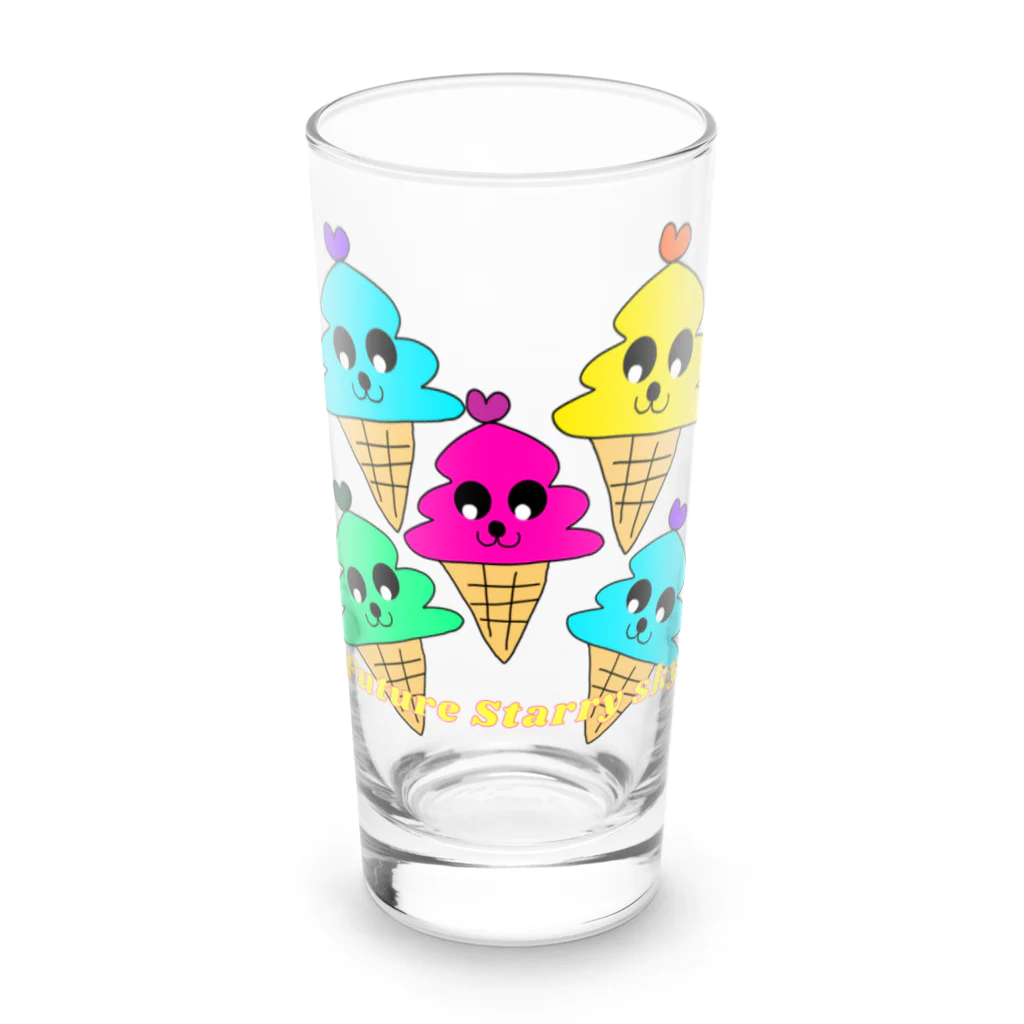 Future Starry Skyのソフトクリーム🍦 Long Sized Water Glass :front