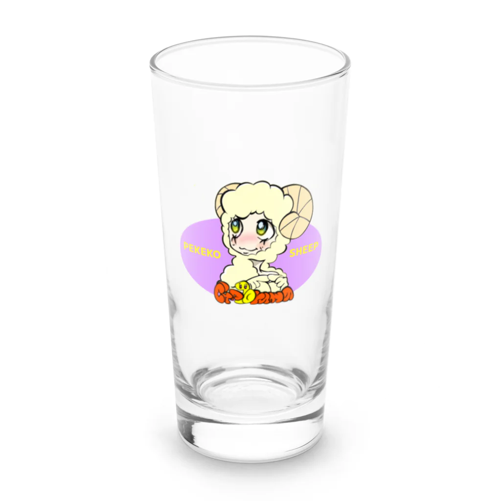 ちゃとらま　CHA10ramaのPEKEKO♡SHEEP Long Sized Water Glass :front