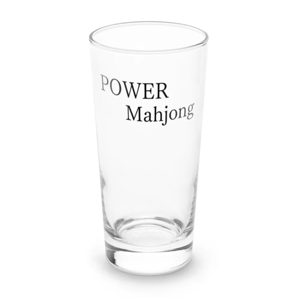 何屋未来 / なにやみらいのPOWER Mahjong 黒文字 Long Sized Water Glass :front