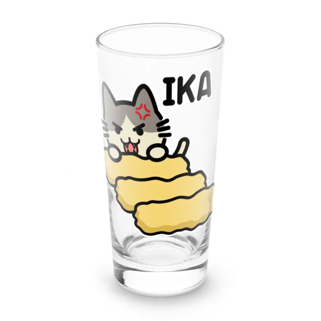 楽猫楽描しげ屋のいか Long Sized Water Glass :front