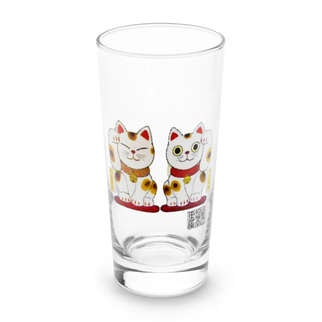 招福堂 玉屋の招き猫twins Long Sized Water Glass :front