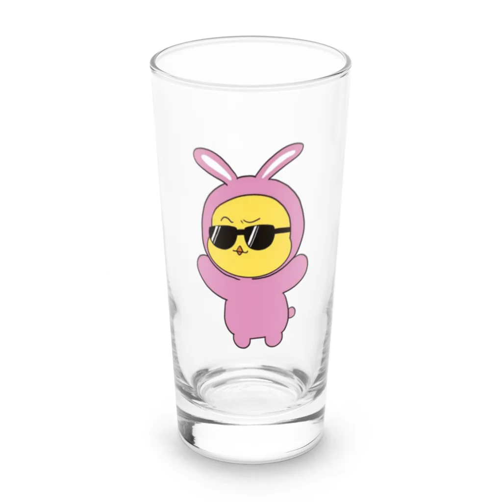 ぴよぴよのお店のブラックビヨビヨうさぎちゃん Long Sized Water Glass :front