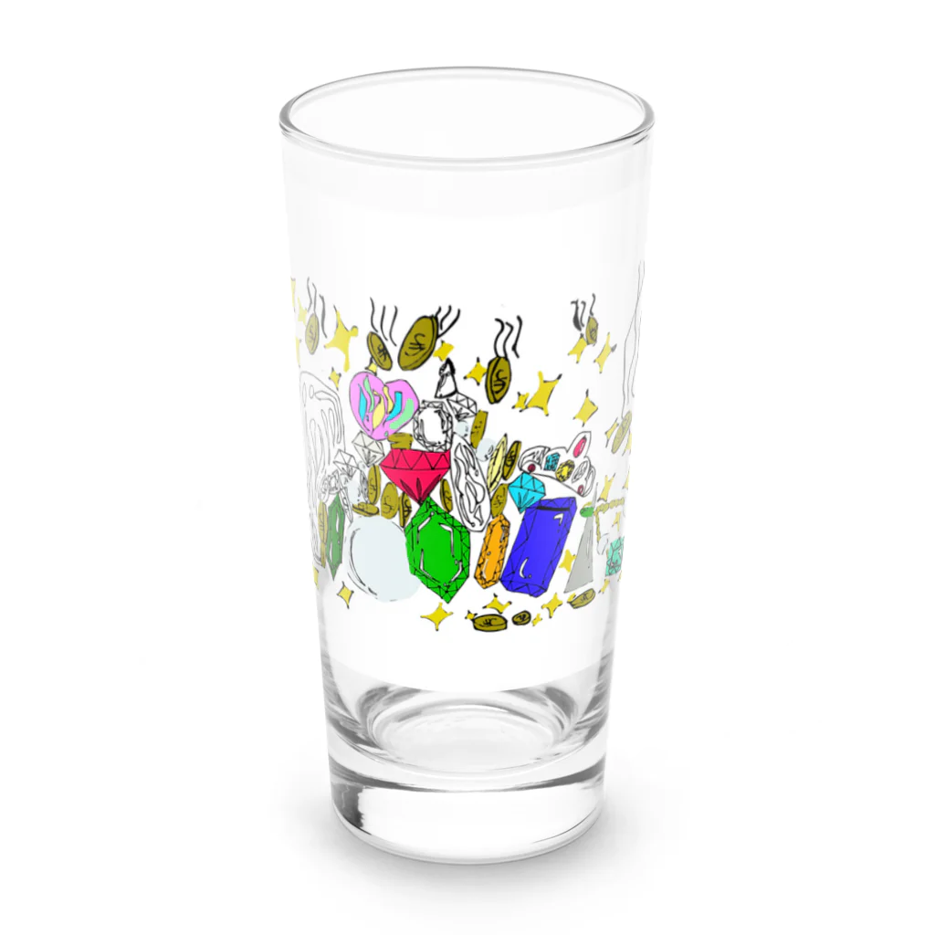 lukanose-kidsの大金持ち Long Sized Water Glass :front