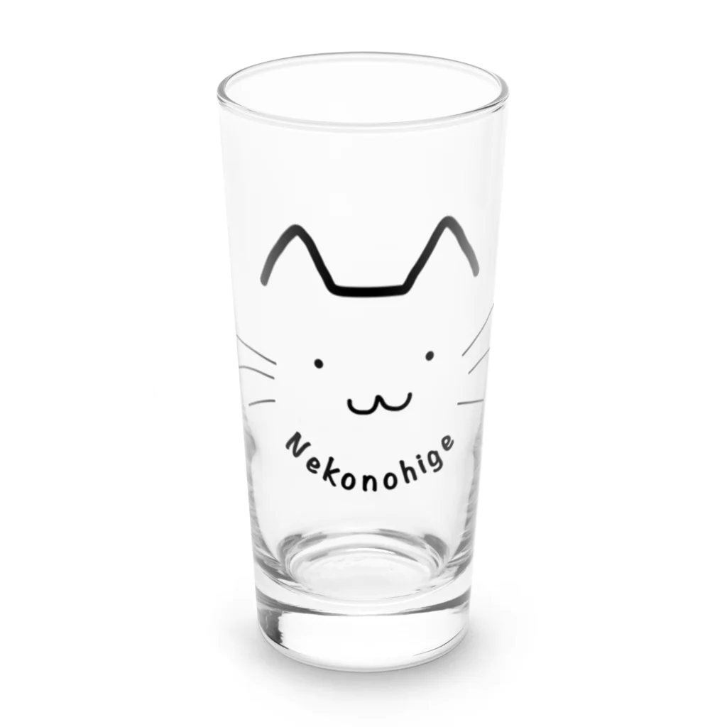 猫のひげ SUZURI店の猫のひげロゴマークシリーズ Long Sized Water Glass :front