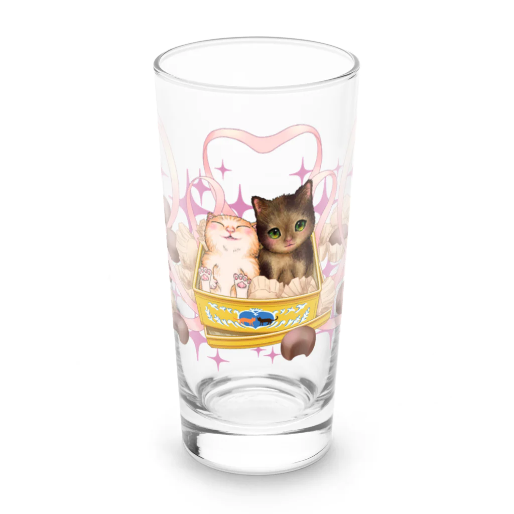 nya-mew（ニャーミュー）のチョコよりカワイイ#2 Long Sized Water Glass :front