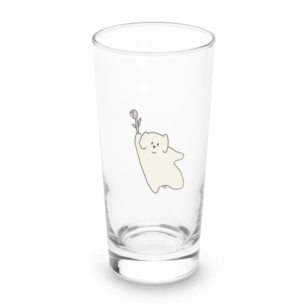 みにゆん　ねこのRoses and puppies Long Sized Water Glass :front