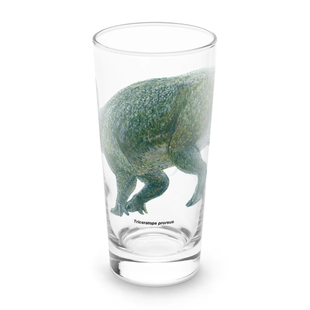 segasworksのTriceratops prorsus(トリケラトプス ・プロルスス)着彩画 Long Sized Water Glass :front