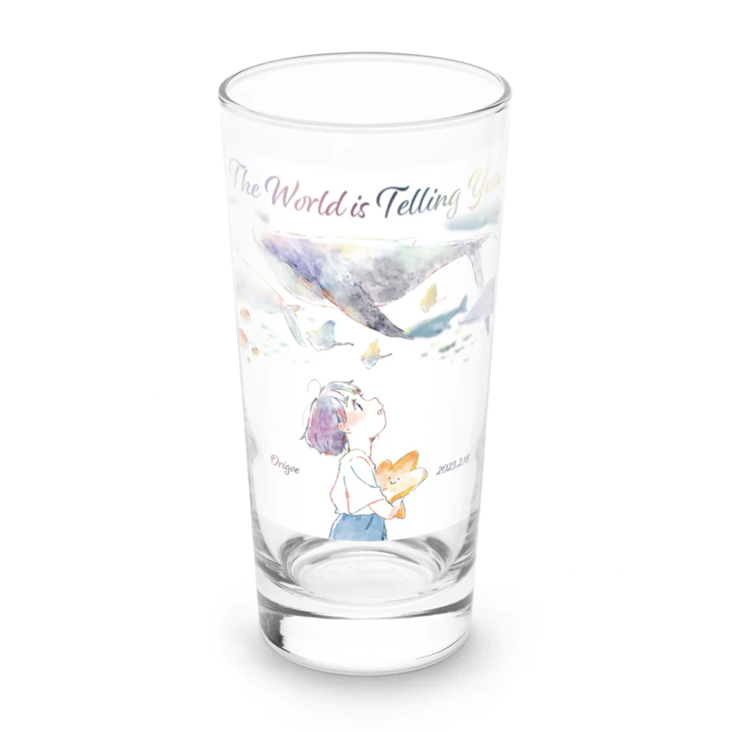 はやみん合唱団 織声の祝福のまなざし（織声） Long Sized Water Glass :front