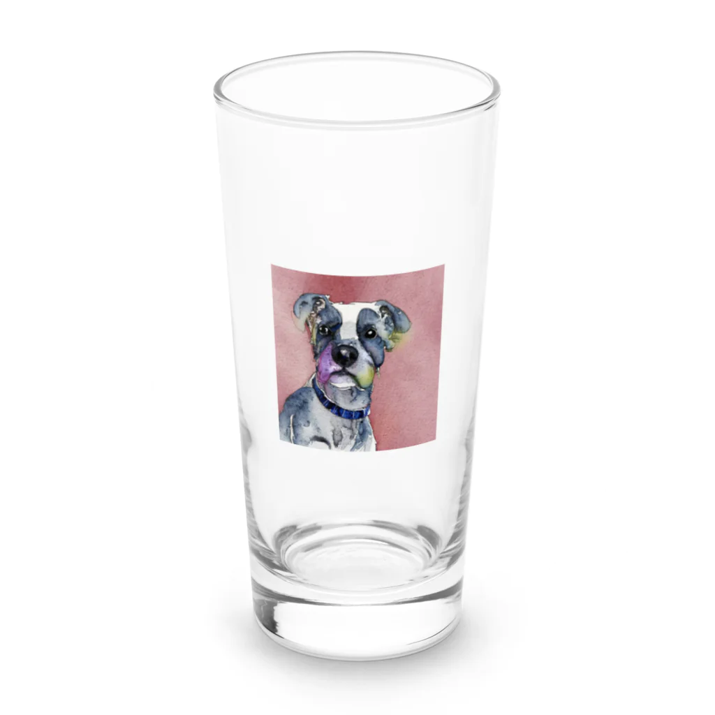 broccoli-のdog2 Long Sized Water Glass :front